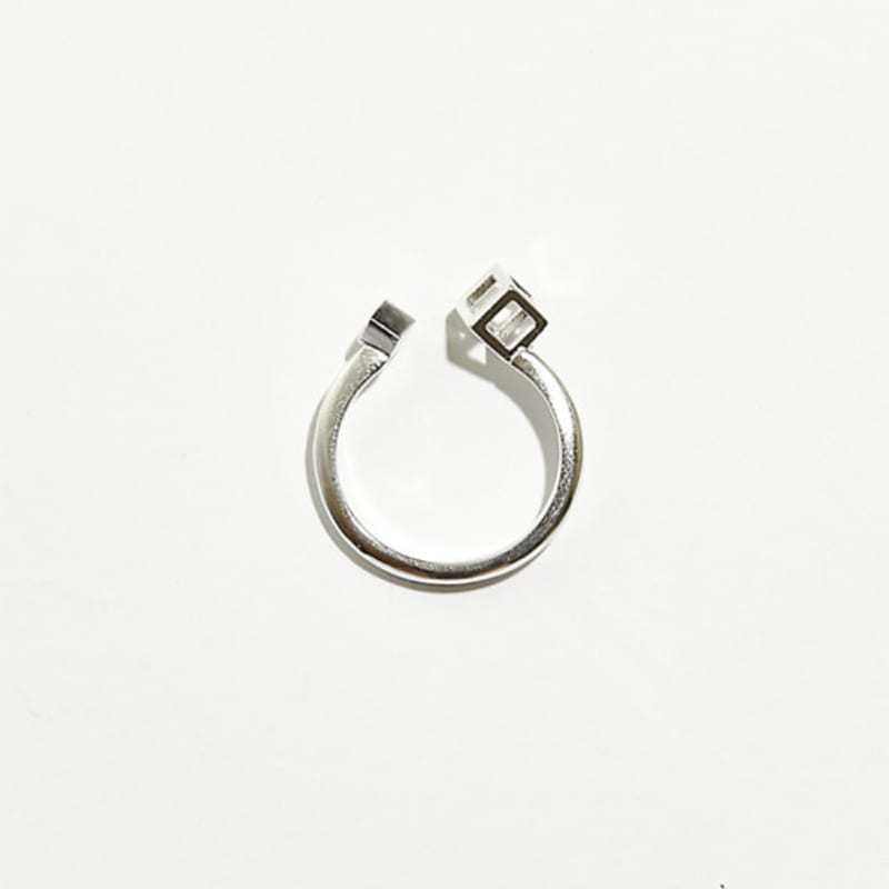 BONAFIDE JEWELRY Cube Open Ring