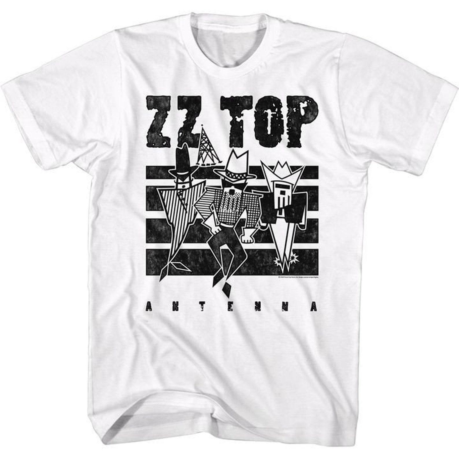 ZZ Top Antenna 2 White Adult T-Shirt S