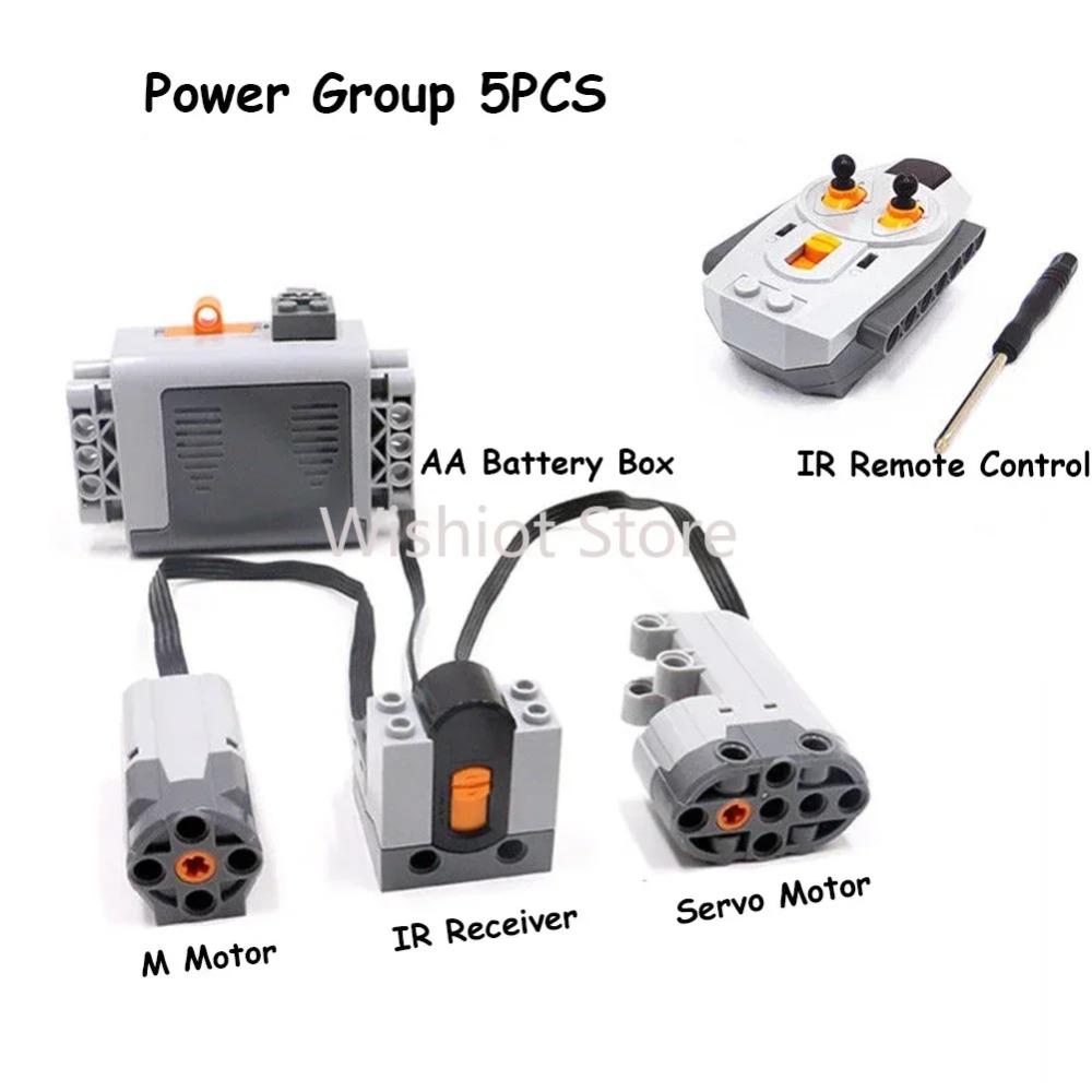 Legoeds-compatible MOC Technical Power Functions M Motor 8883 Modified Remote Control Power Group Train Lithium Battery Box 9686