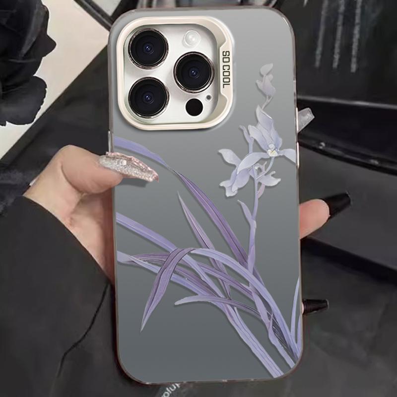 Чехол для телефона с принтом цветка лилии и орхидеи для iPhone 17 17 Air 15 14 13 12 11 Pro Max Plus 16E Прозрачный противоударный чехол Жесткая крышка iphone 11 Pro