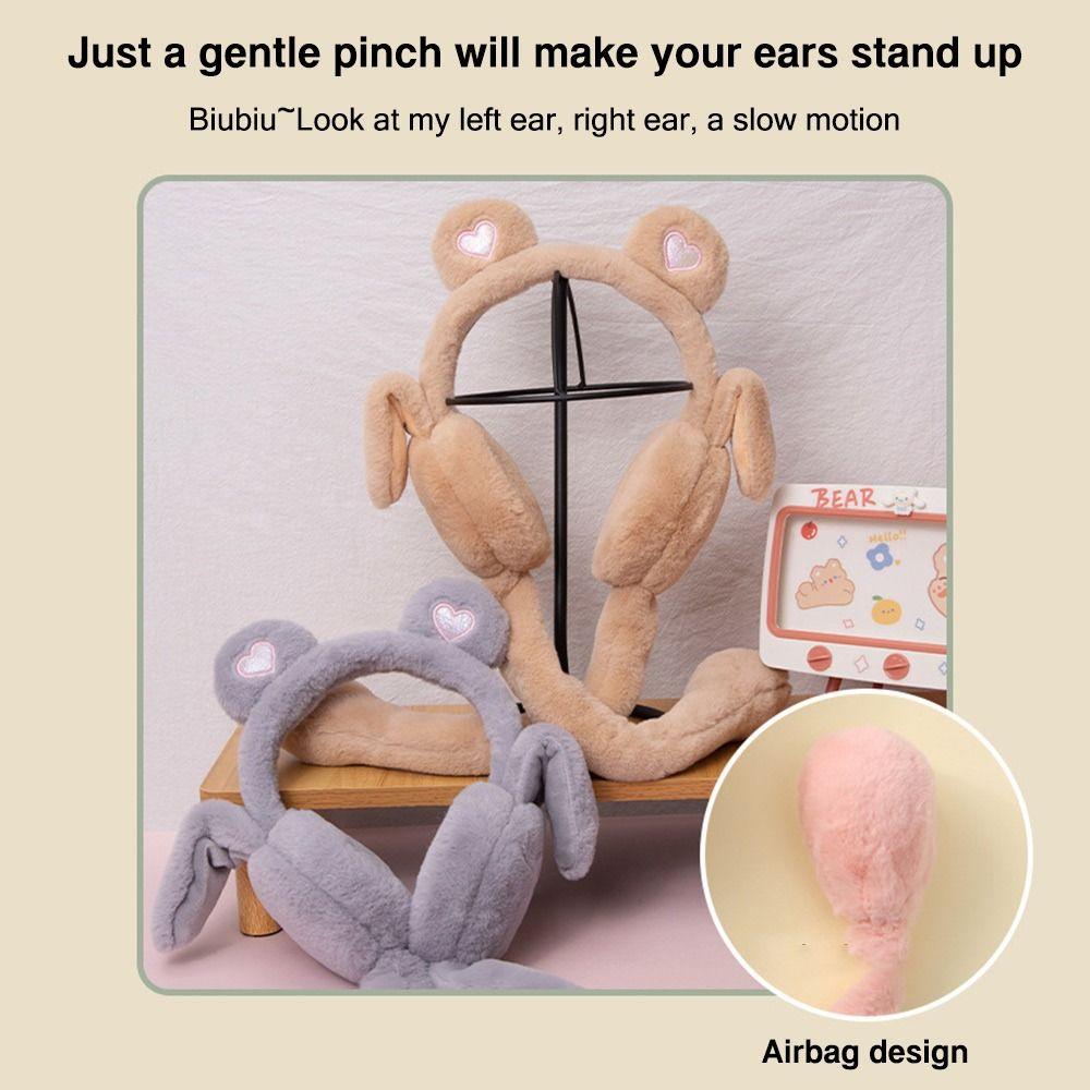 Airbag Student Ear Warmers Moving Jumping Ears Outdoor Ear Covers Plush Ear Muffs  for Ladies Girls