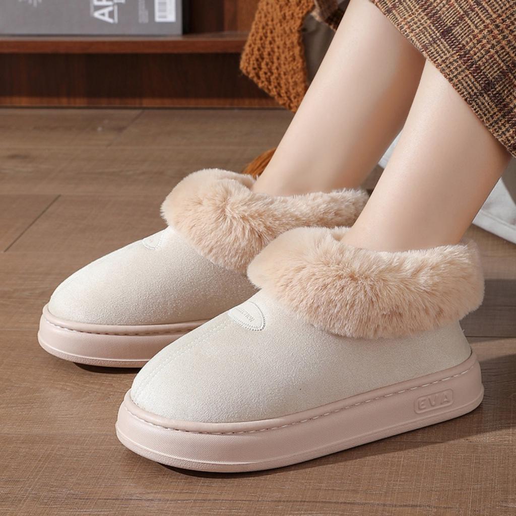 Zimowe ciepłe buty śniegowe dla pary, gruba podeszwa, antypoślizgowe, ultra miękkie jednoczęściowe, modne do domu Baotou, do użytku wewnątrz i na zewnątrz, kapcie dla mężczyzn