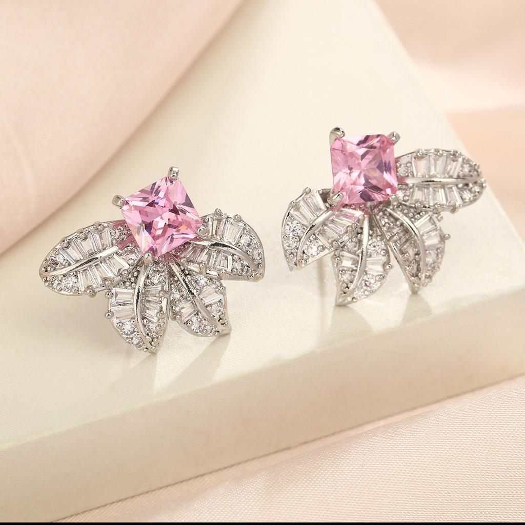 Geometric Pearl Drop Earrings With Cubic Zirconia For Elegant Women