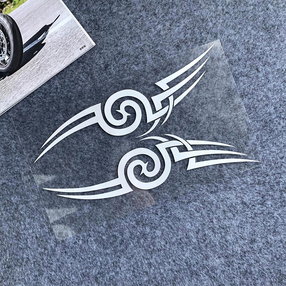 Reflective Waterproof Motorcycle Helmet Rune & Body Sticker - Scratch Resistant Decorative Cover.