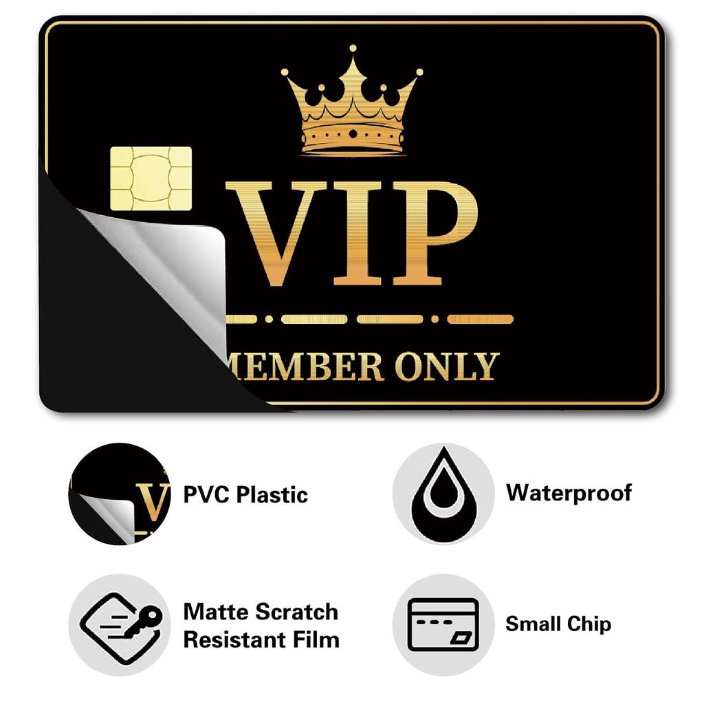 Rectangle PVC Plastic Waterproof Card Stickers Self-adhesion Card Skin for Bank Card Decor Word 186x137mm