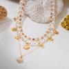 3 Stück Elegante Imitation Perlen Choker Halsketten für Damen Mehrschichtig Ozean Seestern Muscheln Anhänger Halsketten Party Schmuck