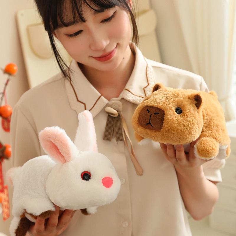Animal Capybara Transforms Cat Doll Plush Toy Flip Squirrel White Rabbit Doll Children's Ragdoll