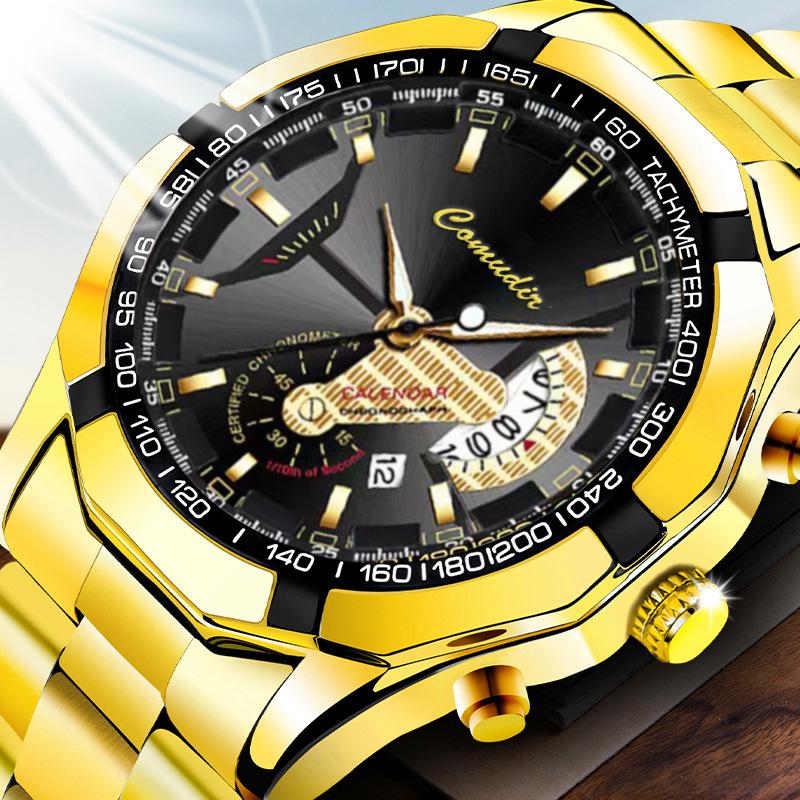 Men's Watch Waterproof Luminous Automatic Quartz Wristwatch Korean Fashion Business Casual Sport Wristwatch for Men Students