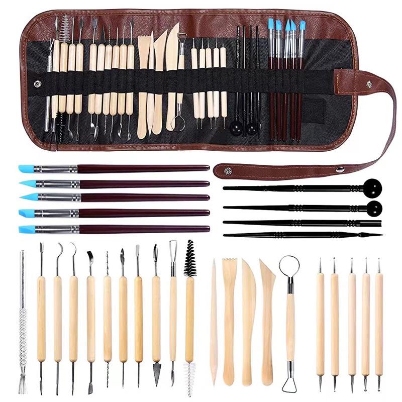 24-Piece Cross-Border Pottery Tool Set - DIY Clay Sculpting & Polymer Crafting Tools