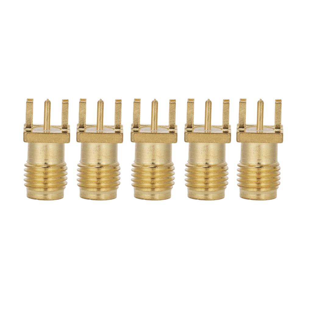 100 Pcs SMA Female Base Socket 4 Pin RF Connector Wide Bandwidth SMAKE Edge Mount Connector Adapter