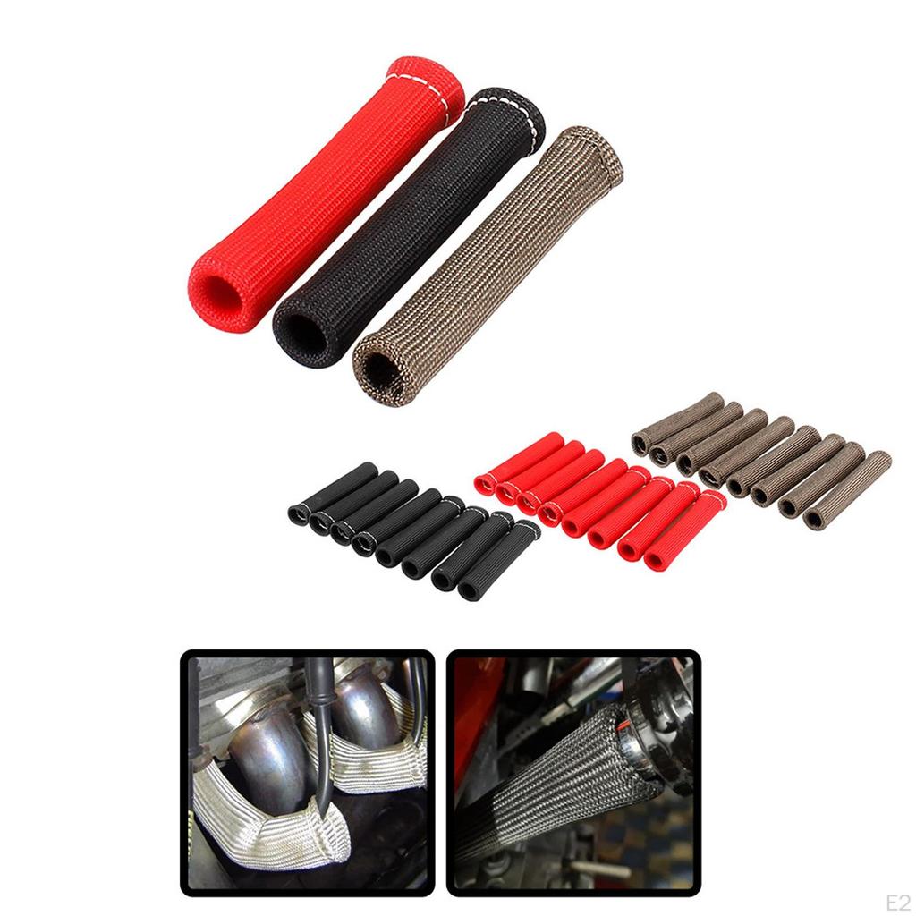 8 Pieces Sleeve, Fiberglass Reduces Temperature Universal Cover Automotive