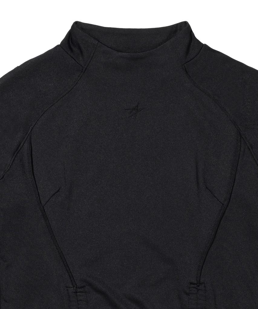 Loghideumatin Crop String Long Sleeve Tee (Black)