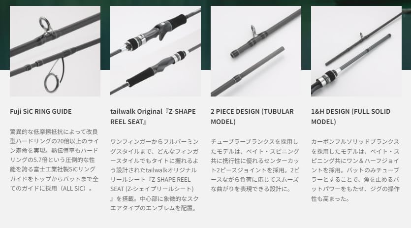 Tailwalk Light JiggingSuper Light Jigging (SLJ) Rod L-JIGGYS SSD S64000FSL