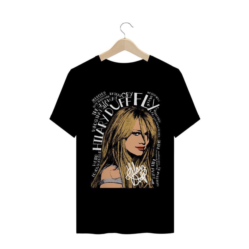Vtg Hilary Duff Singer For Fans Cotton Black Full Size Unisex Shirt Unisex T-Shirt L