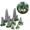 KX4B Organic Tiny Mountain Model Features Calm Area Decoration Set 8Pcs