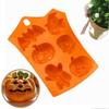 2Pcs Halloween Silicone Baking Molds with Pumpkin Skeleton Head Bat Ghost Shape Cake Mold Cupcake Chocolate Mold Halloween DIY Baking Tools
