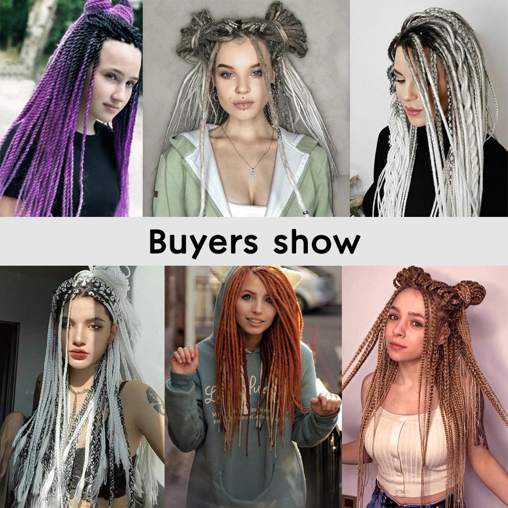 Extensii Sintetice Lungi Drepte Dreadlock Moi False Pentru Femei Cosplay Petrecere