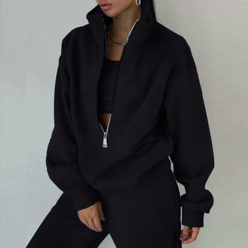 Tuta Sportiva Calda Autunno Inverno da Donna Set Due Pezzi per Sport Autunno Inverno Abbigliamento Casual
