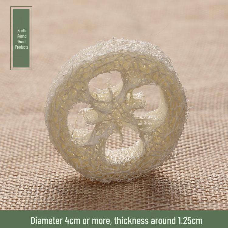 

Loofah Soap Dish with Water-Draining Pulp, Non-Fermenting, 4cm+ Diameter Thickness approx. 1.25cm белый