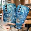 Phone Case: 2D Flat, Suitable for Samsung Galaxy A34 A35 M05 M06 S20 S22 S21 FE Plus 5G Protective Case, Ice Blue Crystal Rose, Perfect Christmas and 
