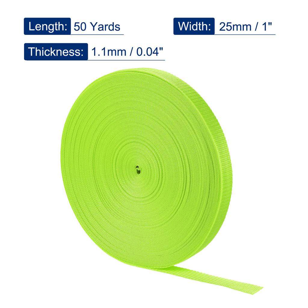 50 Yards 25mm Polypropylene Webbing Strap Belt Tape Heavyweight Strapping Band for Outdoor Tent Accessories Sewing Bag Luggage