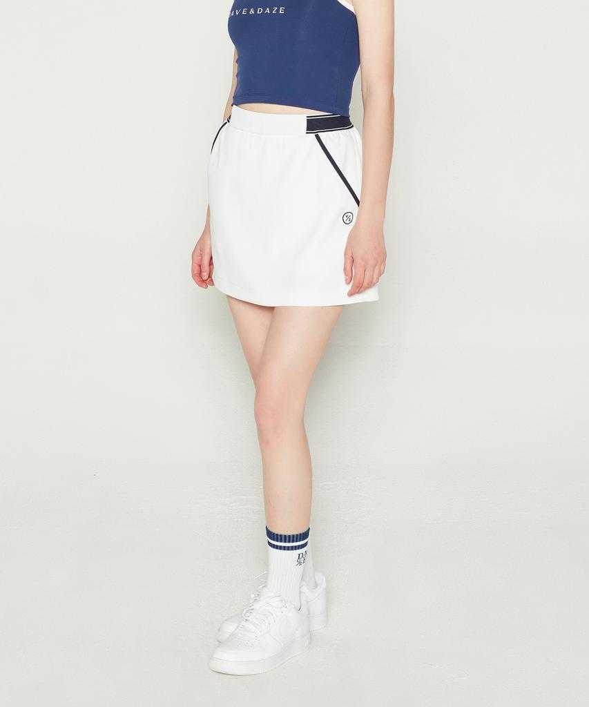 DAVE&DAZE Side Band Skirt White