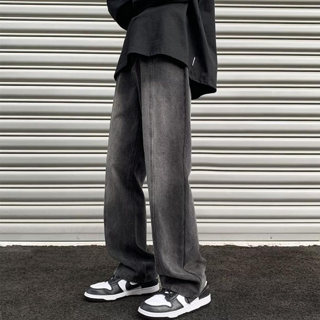 Men's Jeans Straight Loose Pants American Street High Street Trendy Pants