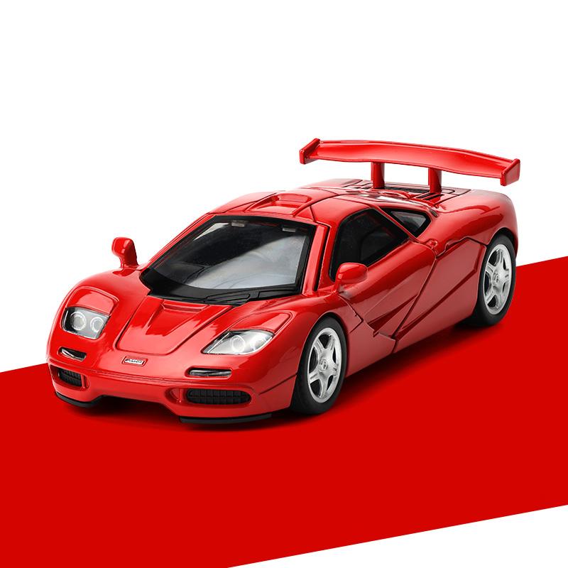 

1:32 McLaren F1 XP4 XP5 1933 Supercar Alloy Diecast Model Car With Sound Light Computer Host Chassis Ornaments Birthday Present красный