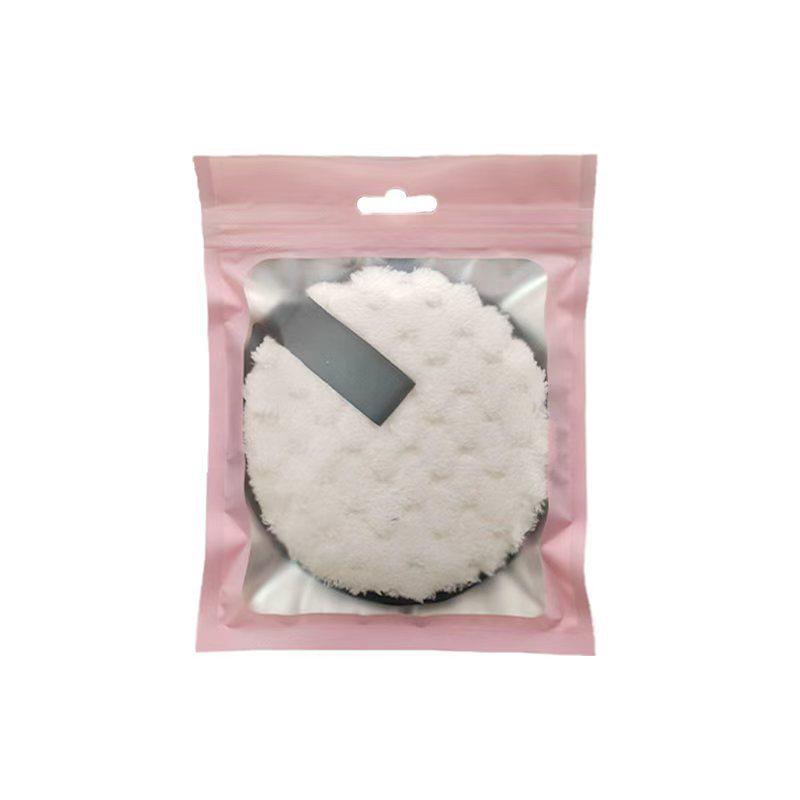 Large Double-Sided Pineapple Plaid Cleansing Puff - Thick Flocking Makeup Remover