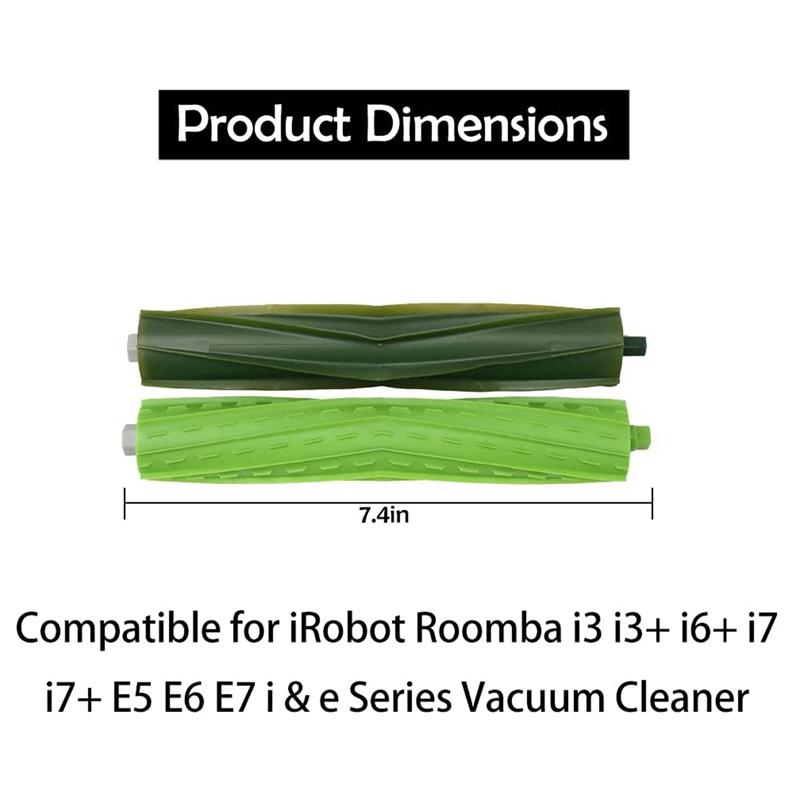 4 Sets Mehrflächen-Gummibürstenrollen, Ersatzteile Kompatibel für Irobot Roomba I&E Serie Nachfüllset