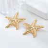 Ocean Style Starfish Earrings: Women's Exaggerated Metal Alloy Beach Accessories
