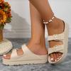 Fashion Fashion Women Slippers Platform Beach Shoes Girl Outdoor Slides EVA Flip Flops For Home Shoes Buckle Soft Thick Sole Sandals