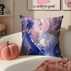 Game Genshin Furina Cushion Cover Pillowcase Short Plush Invisible Zipper Room Sofa Cushion Cover