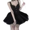 French Sexy Black Suspender Dress Women's Summer Temperament Slim Birthday Dress Princess Tutu Dress Small Man