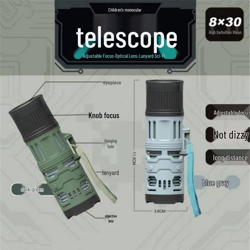 Children's Pirate Telescope: Creative Educational Monocular & Binocular Toy Set