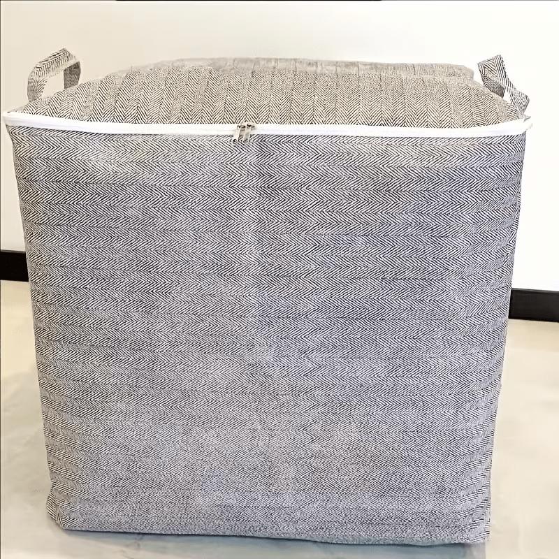 Scatola portaoggetti pieghevole di grandi dimensioni, organizer in tessuto resistente con design a coperchio ribaltabile