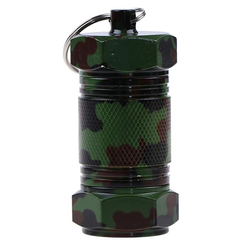 Waterproof Seal Tank Aluminum Capsule Container Drug Organizer Pocket Pill Cases for Outdoor Emergency Medicine Storage Bottles