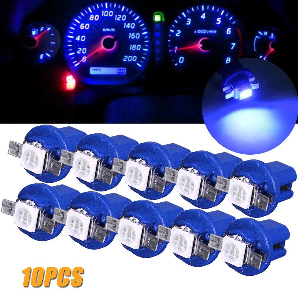 10Pcs New 1SMD T5 B8.5D Gauge LED Car Lights Dashboard Side Interior Dash Lights Indicator Bulbs Bulbs 7