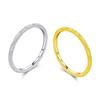 MODIAN Sterling Silver S999 Minimalist Hammered Stackable Sparkling Ring for Women