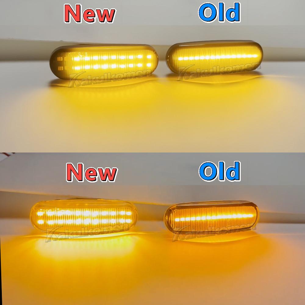 2Pcs For Fiat Panda 169 Grande Punto Inkl Evo Doblo Fiorino Linea Idea Dynamic LED Turn Signal Side Marker Light Repeater Lamp