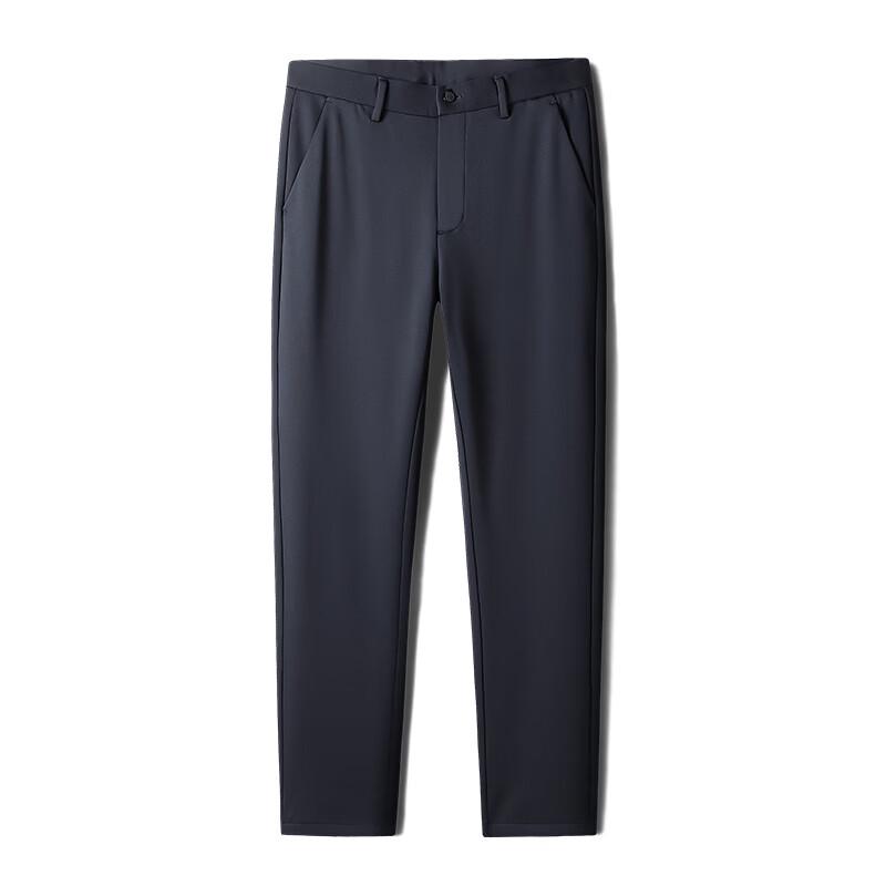 ROMON Men's Wrinkle-Free Elastic Straight Fit Trousers