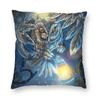 Owl Light In The Night Square Pillowcase Polyester Linen Velvet Creative Zip Decor Pillow Case Room Cushion Cover