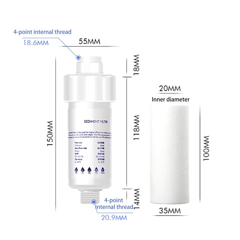 Household Water Purifier, Showerhead, Washing Machine, Toilet Filter Core, Small Pre-Filter, Replaceable Core, Pp Cotton