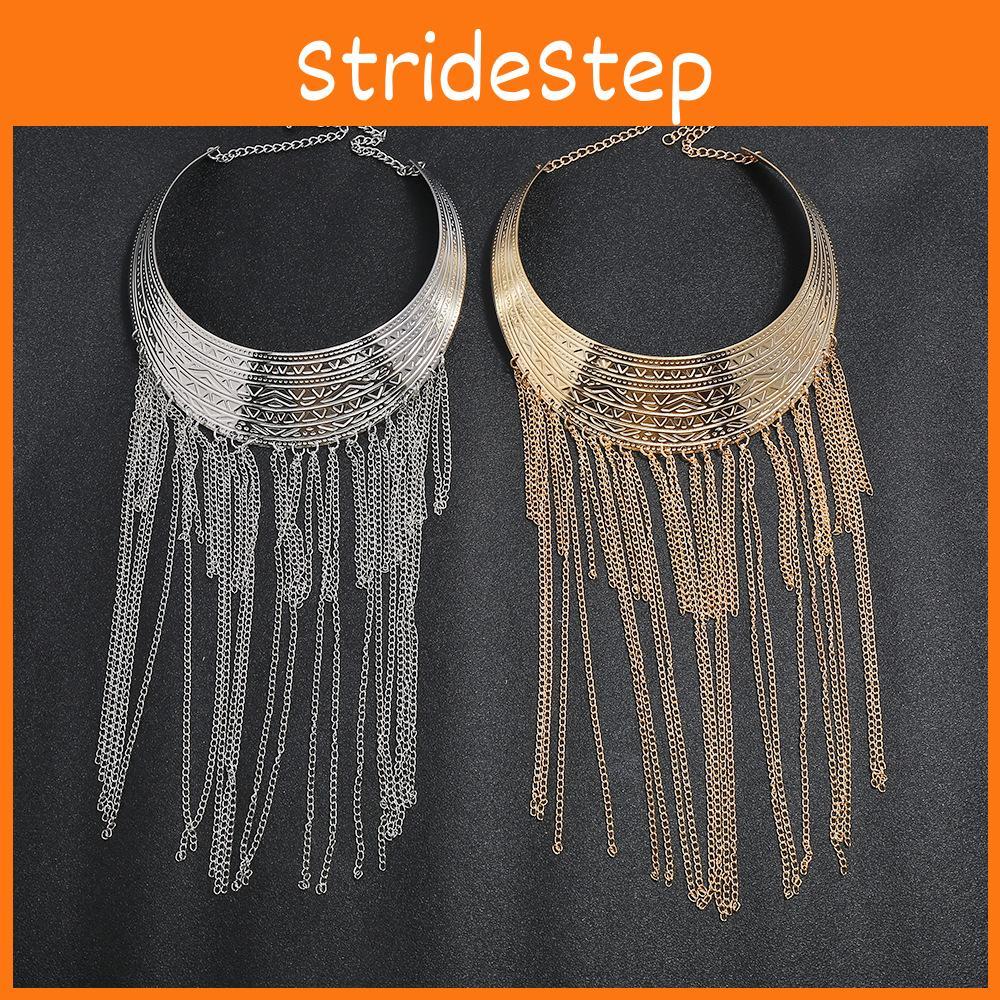 Retro Multi Fashionable Layer Tassel Design Women Metal Necklace For Sweaters