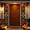 Party Hanging Decoration Halloween Porch Sign Banner, Pumpkin Ghost Awning Wall Decorative Accessory Door Decoration, Front Wreath Banner Yard Festive