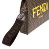 Fendi Monogram Logo FF Zipper Cotton Tote Bag Clutch Men Bags Brown 7VA564-AJJ4-F1HR8