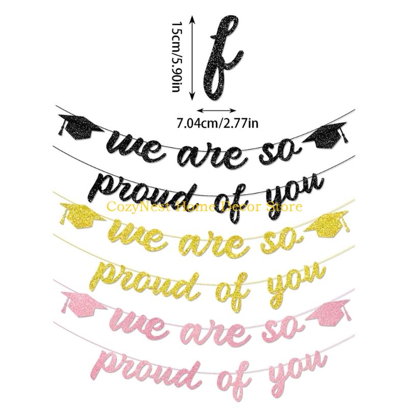 92MF Graduation Banners Streamers Easy Installation For Party Decoration Durable