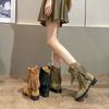 New spot pointed tassel matte western cowboy boots 2025 new design sense retro fashion thick heel short boots
