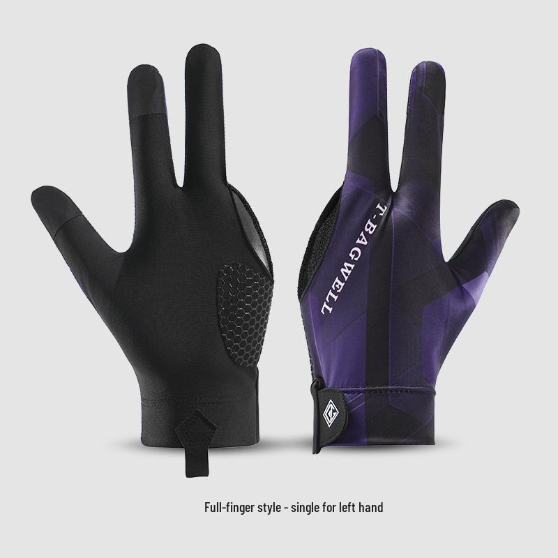 Billiard 3-Finger Fingerless Gloves: Thin, Breathable, Sweat-Wicking, Anti-Slip Snooker Pool Gloves, Single Full-Finger Pack.