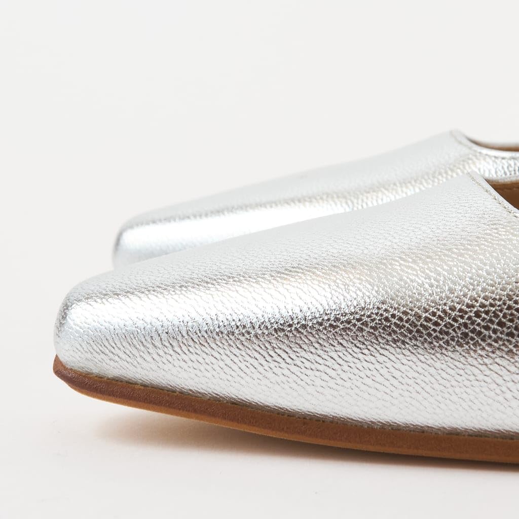 Low heel flat made in 134135100011 [Diana] shoes, Japan, silver, 23.5cm,